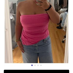 Free People Pink Strapless Women's Top